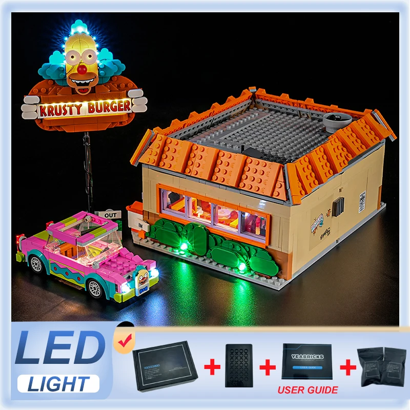 

Комплект светодиодных фонарей «сделай сам» для LEGO 10352 Krusty Burger (только светодиодный светильник, без модели блоков)