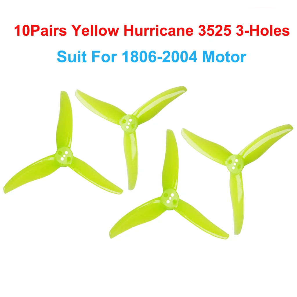 Gemfan(10CW+10CCW) Hurricane 3525 3630 4023 4525 3,5 Zoll/4 Zoll 1,5MM 3-Loch PC Propeller für 1806-2004 Motoren für FPV Freestyle – Detail 6