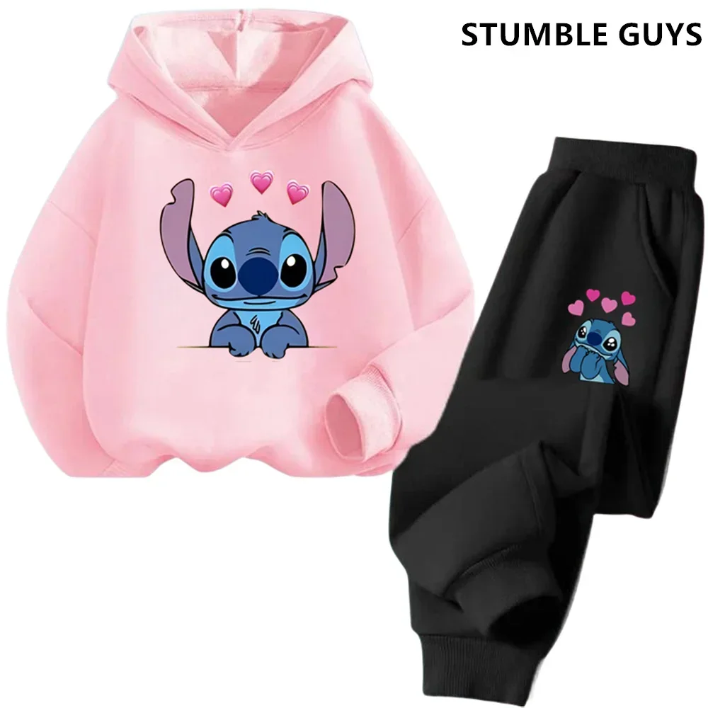 

Aloha Stitch Sweatshirt Hoodies Fashion Pullover Anime Hoody Cartoons Girls Boy Kids Long sleeve Casual Clothes Stitch Trucksuit