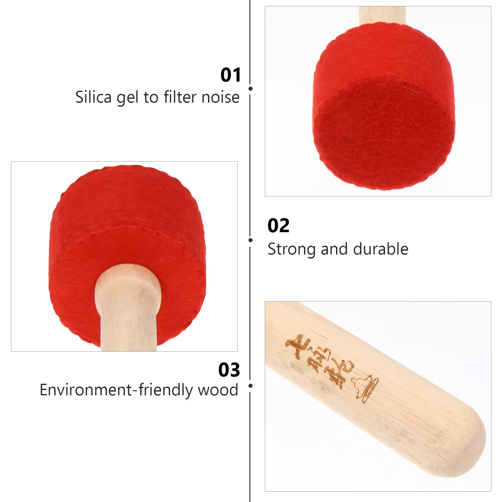 

Молоток-стикер для поющей чаши, премиум-класса, практичный, деревянный, для медитации, легкий, портативный, с обмоткой