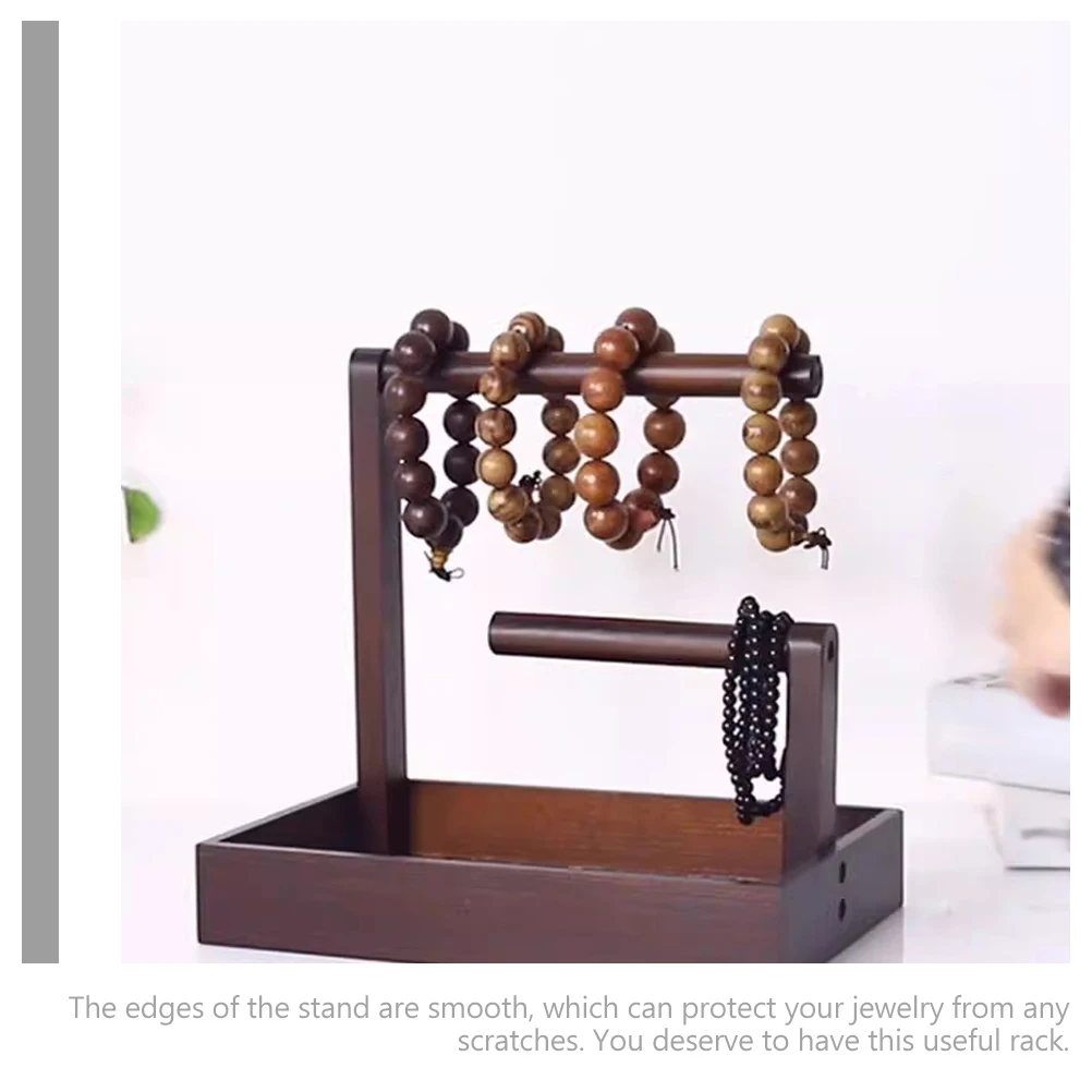 

Wooden Jewelry Stand Bangle Display Holder Bracelet Storage Rack Desktop Organizer Multi Function Keychain Scrunchies Holder
