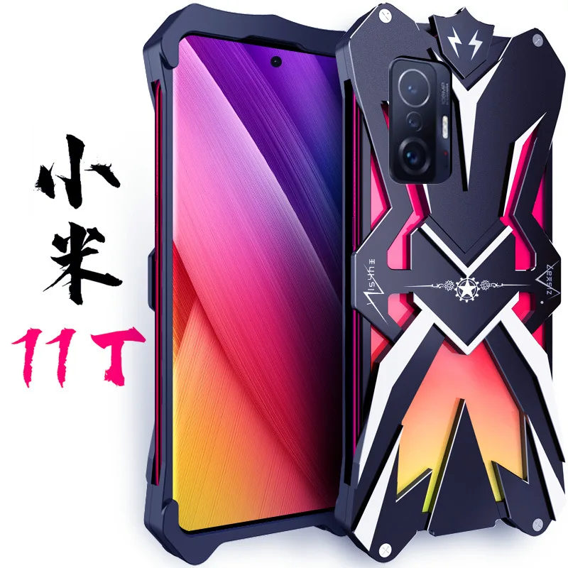 

For Xiaomi Mi 11t Pro Zimon Luxury Thor Heavy Duty Armor Metal Aluminum Mobile Phone Case For Xiaomi 11t Pro Cover Cases