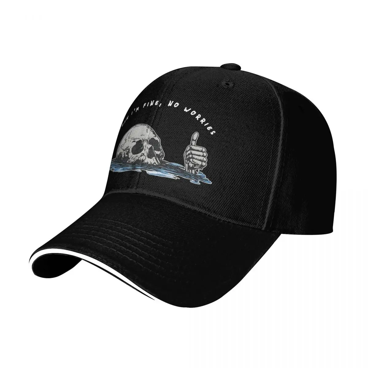 Baseball Caps Yeah I M Fine No Worries Skull Awesome Casquette Unisex Outdoor Spring Hats