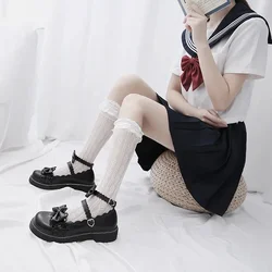 Lolita Shoes Women Japanese Mary Jane Shoes Women Vintage Girls Students JK Uniform High Heel Platform Shoes Cosplay Plus Size