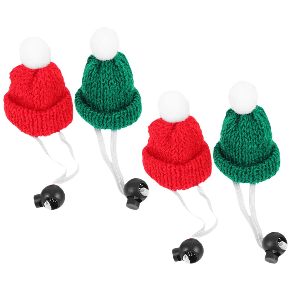 

4Pcs Mini Pet Hats Small Animal Hats for Reptile Lizard Bunny Chicken Cute Xmas Knitting Cap Adjustable Winter Pet Hat Ornament