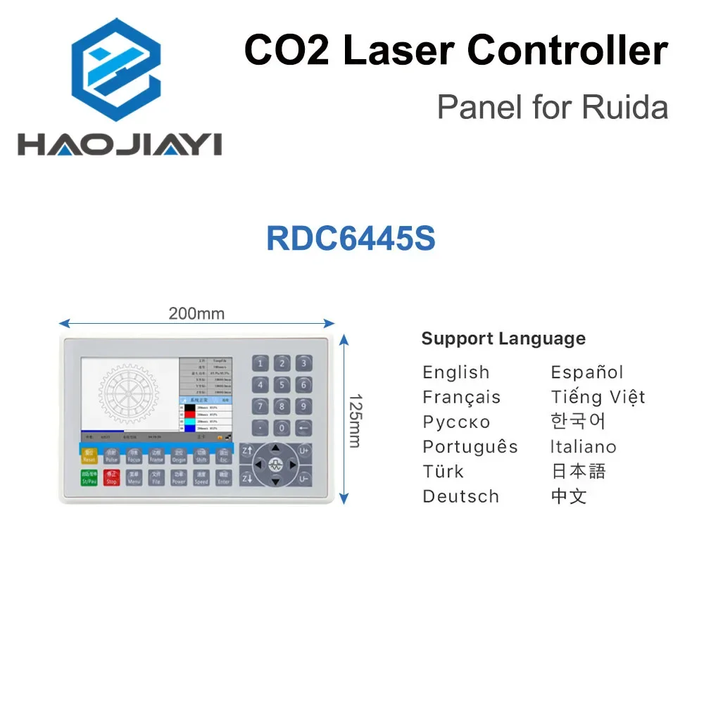 Панель контроллера лазера CO2 для контроллера Ruida RDC6445G RDC6442S RDC6332G/M RDLC320-A Дисплей лазерного гравировального станка с ЧПУ