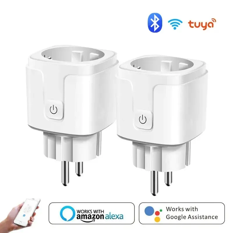 Smart Plug Wifi Socket With Timer EU Adapter Outlet Tuya 16A/20A Power Monitor Works With Alexa Google Home Assistant