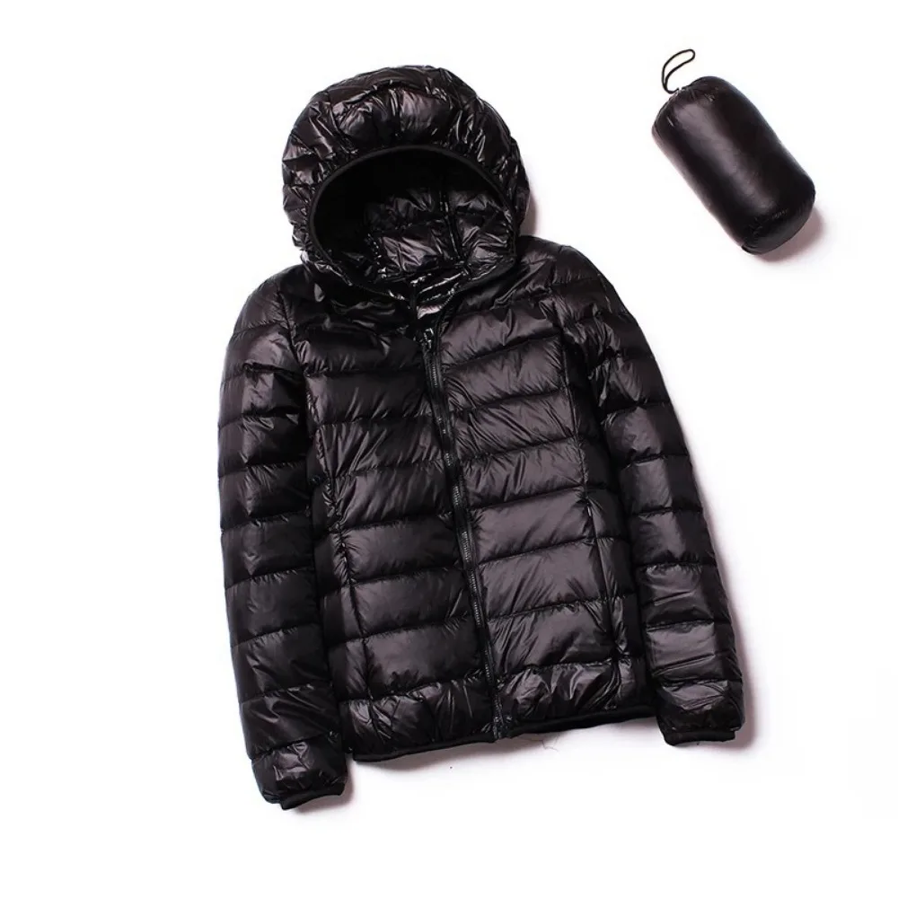 Women\'s Winter Hooded Jacket 2024 Ultralight Thin 90% White Duck Down Coat Women Autumn Winter Warm Portable Down Puffer Jacket