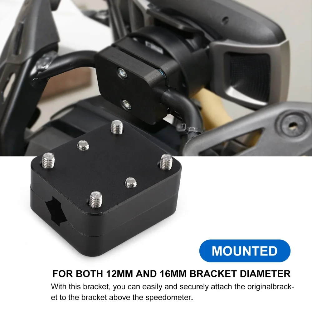 Fit for BMW R1200GS LC ADV R1250GS S1000XR CRF1000L Motorcycle Black Phone GPS Navigation Holder Mount Bracket 12mm/16mm