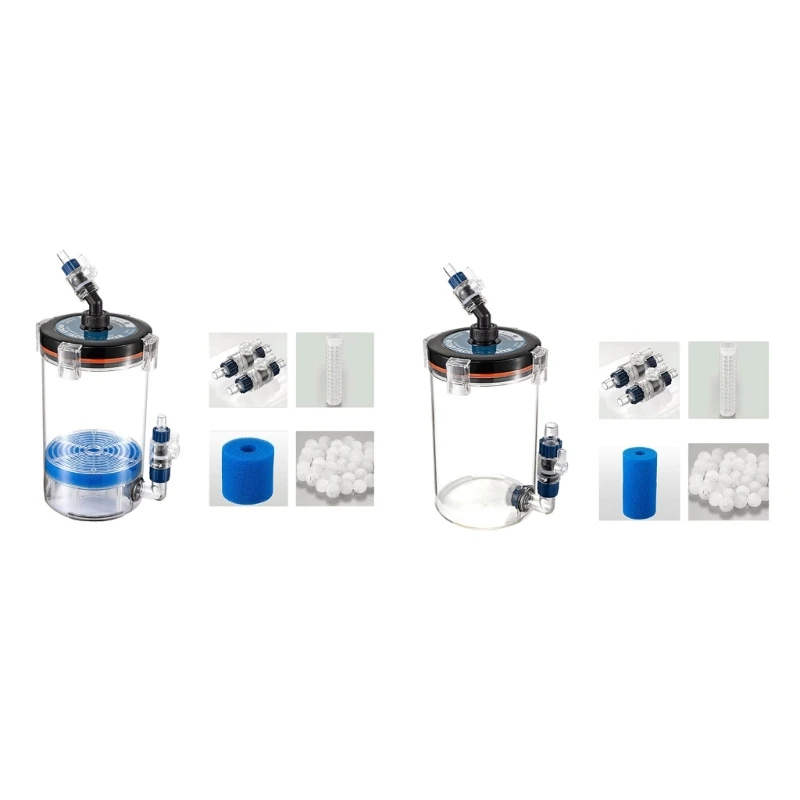 

New External Canister Filter Fish Tanks Filter Aquarium Plant Tanks Filter with Media 12mm Connection Fittings No