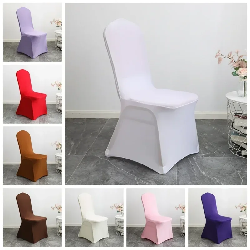 Universal Spandex Chair Cover, Stretch Elastic Thick Washable Chair Slipcover, For Wedding Birthday Party Hotel Banquet Dining R