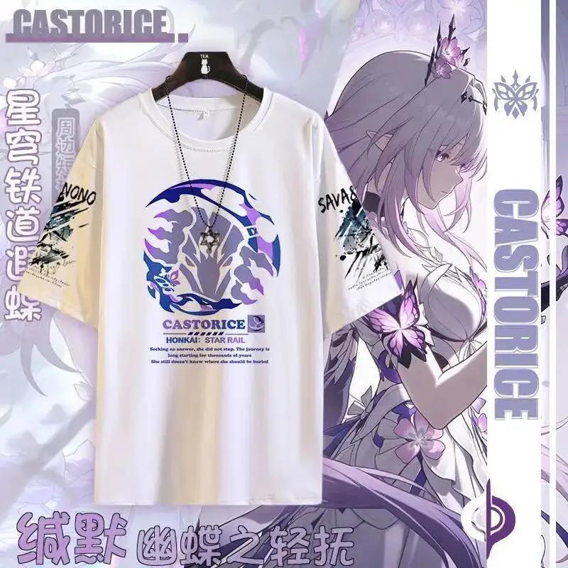 

Anime Game Honkai: Star Rail Cos Sparkle Kafka Robin Jingliu Huohuo Etc. 2025 Unisex Casual Commut Top Half-Sleeve T-Shirt Gift