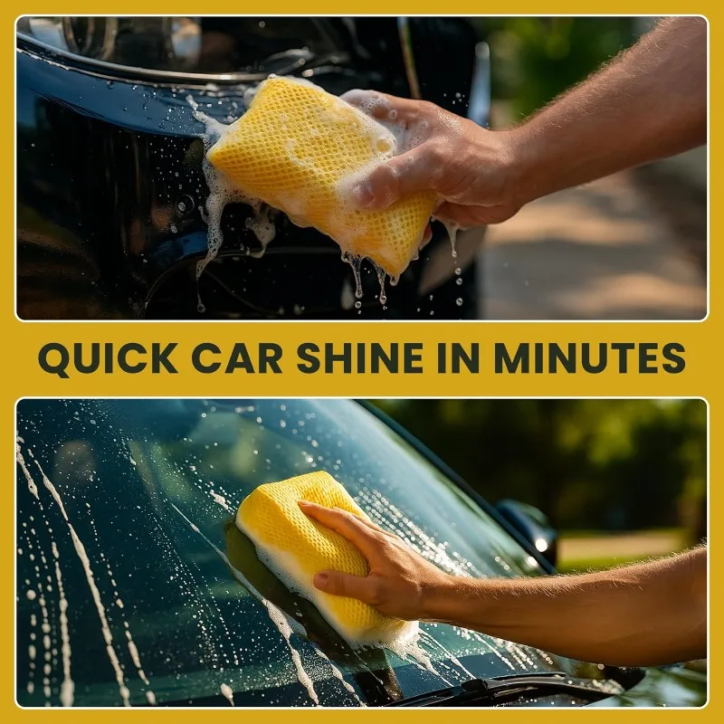 Nuevo Iconikal almohadilla de esponja para fregar insectos de microfibra, paquete de 6 esponjas para lavado de coches, bloque de esponja para limpieza de coche, bloque de esponja de tela