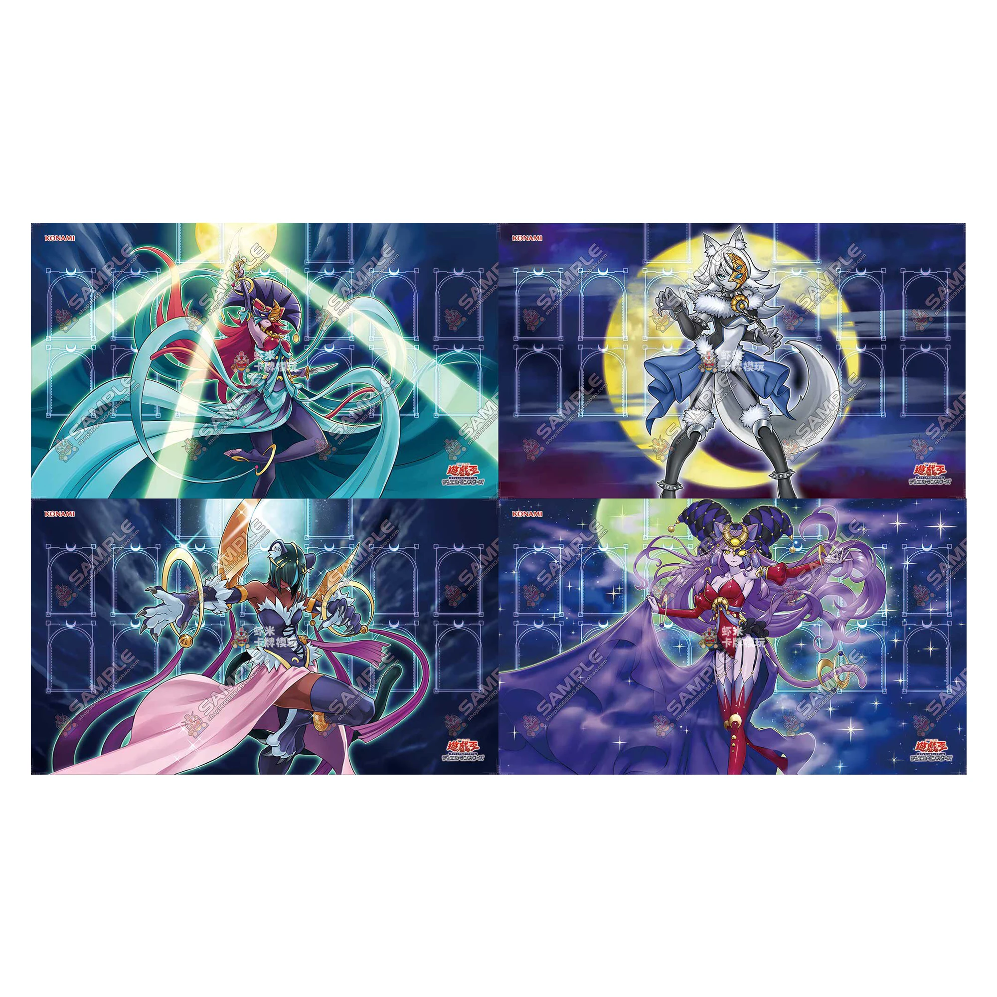 

600X350X2Mm Diy Yu-Gi-Oh! Lunalight Panther Dancer Card Battle Mat Single Player Board Game Card Duel Plate Battle Mat Gift Toy