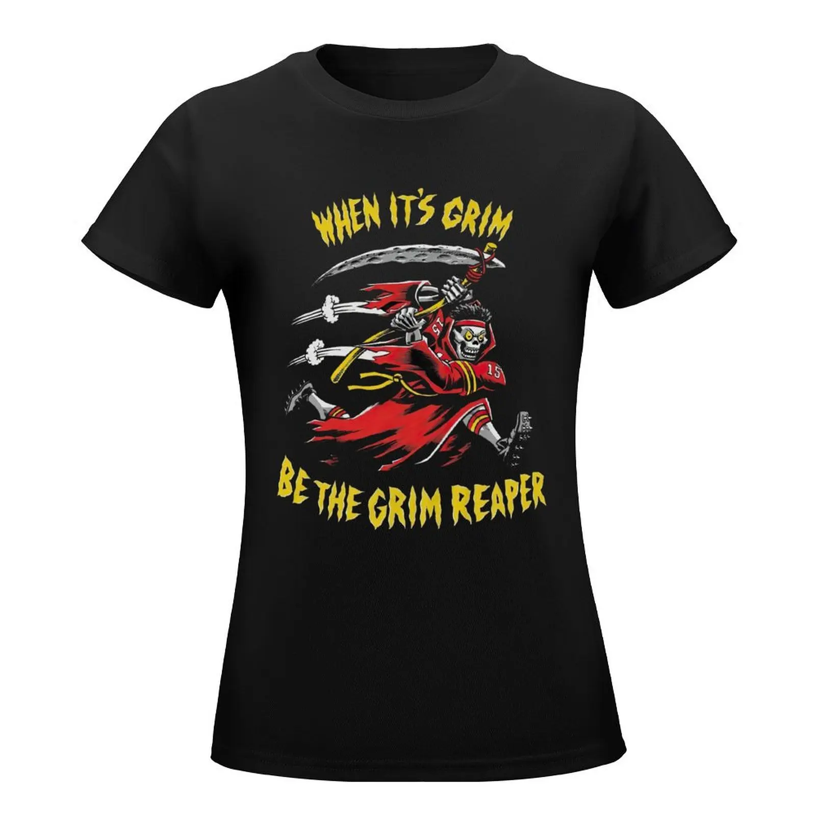 When It's Grim Be The Grim Reaper - Reaper Run T-Shirt summer tops graphics Aesthetic clothing summer blouses woman 2024