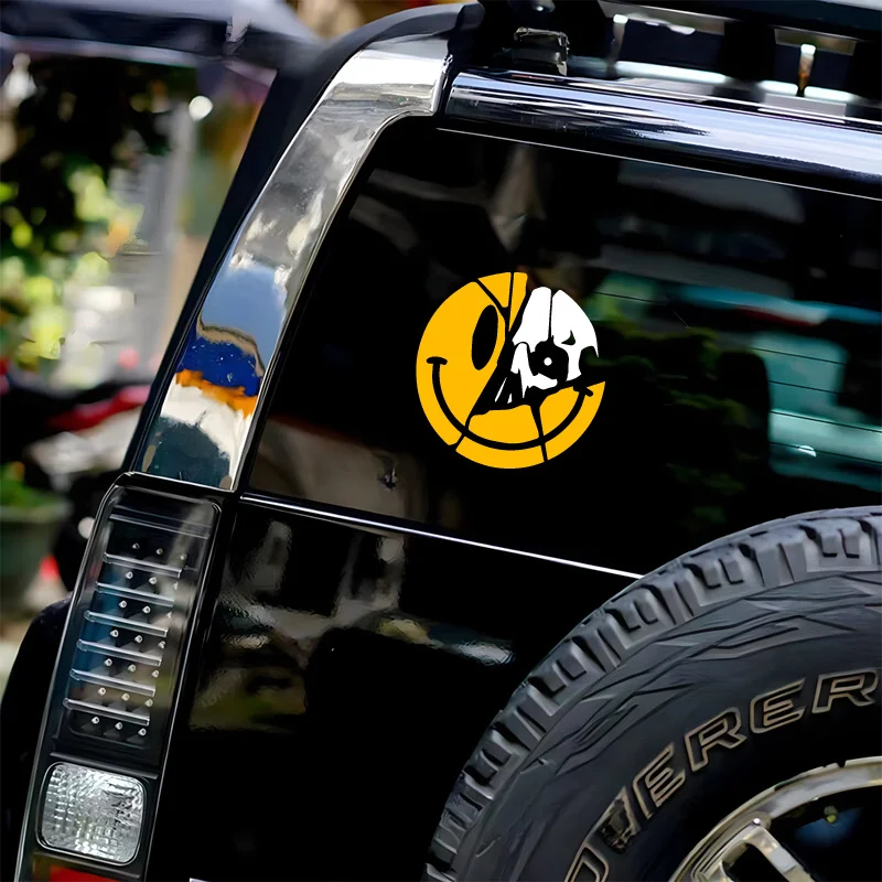 

Broken Face with Skull Stickers,creative Decal High Quality Sticker for Cars