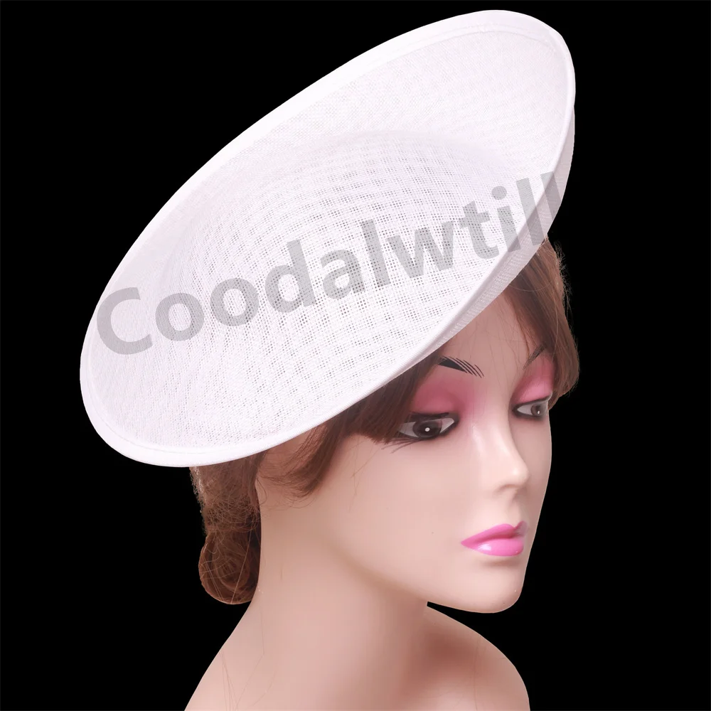 

30CM White Fascinator Base Women Wedding Fascinator Hat DIY Hair Accessories Derby Church Chapeau Cap Supplies Material