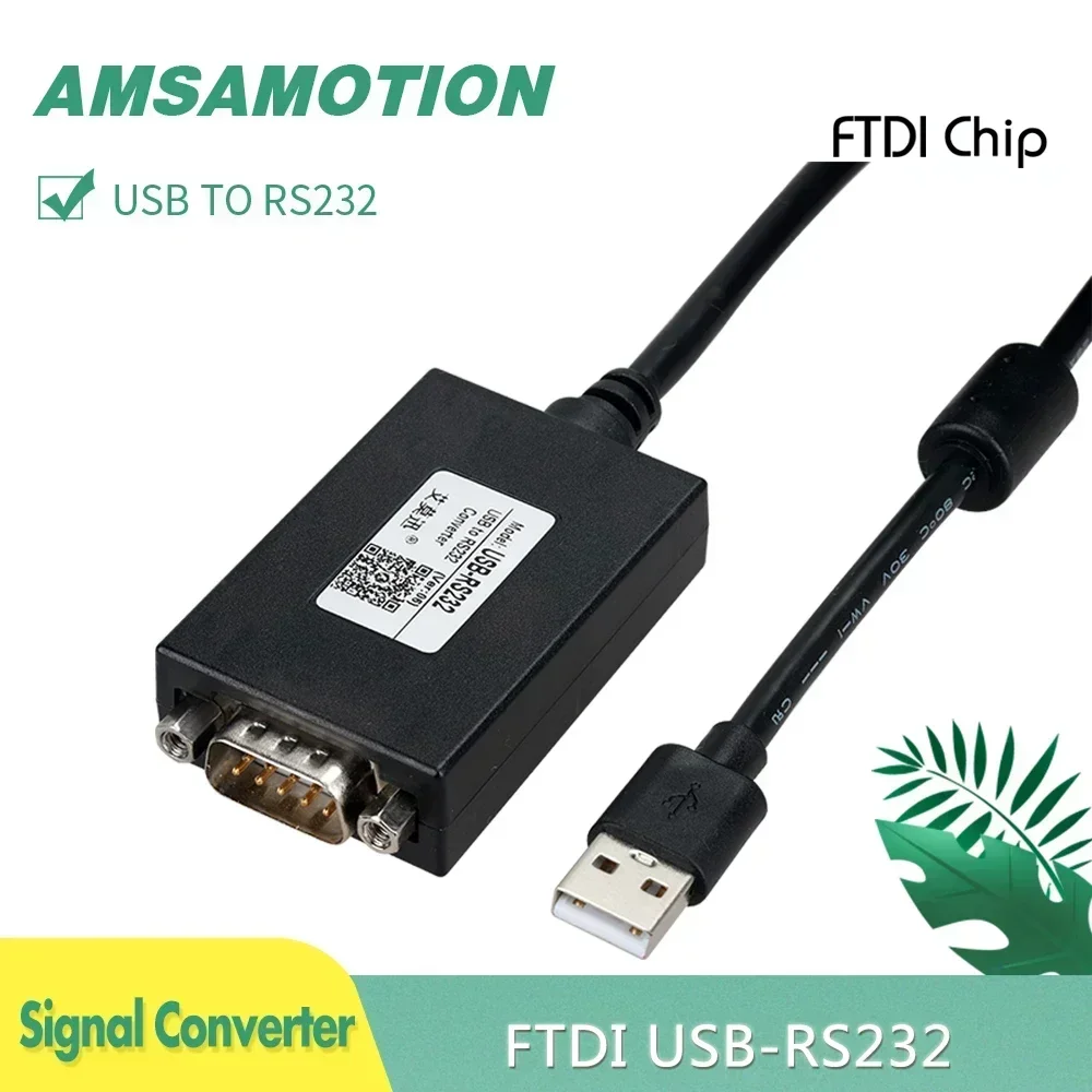 AmsamotionUSB-RS232 Converter FTDI Chip USB 2.0 to Serial RS-232 DB9 9Pin Adapter  Cable IM1-U102 With Magnetic Ring Protection