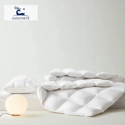 Liv-Esthete Winter 100% Goose Down Quilt Comforter 3D Bread Duvet All Season Blanket Twin Double Queen King 100% Cotton Shell