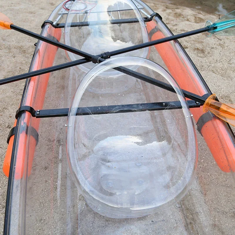 

see through Transparent canoe Boat Touring Kayak Popular sale 2 people Clear Kayak Crystal