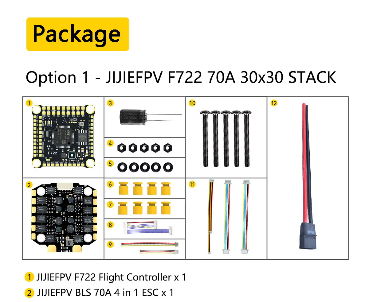 F405 F405HD / F7 F722 Flight Controller / F4 V3S Plus FC + 60A 4in1 BLheli_S ESC Stacks 30.5*30.5mm For RC FPV Racer Drone