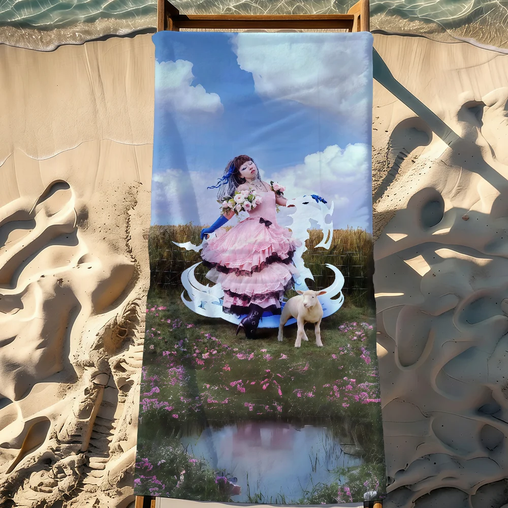 Singer Jazmin Bean Towel Sports Quick Dry Travel Camping Gear Sandproof Soft Light Large Beach Towel