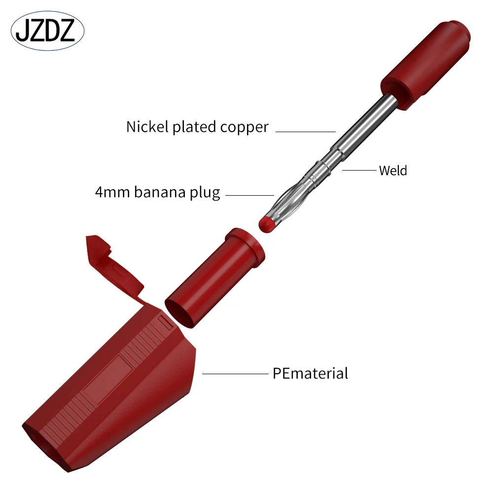 JZDZ 100CM BNC Male Plug to Dual 4MM Stackable Banana Plug Low Loss Coaxial Cable Test Lead Connectors for Oscilloscope J.70046.