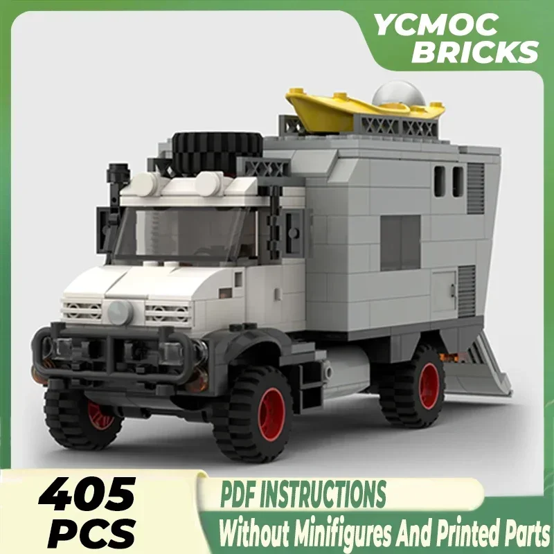 مدينة نموذج سيارة Moc قوالب بناء UNIMOG الطرق الوعرة تخييم RV التكنولوجيا وحدات كتل هدايا عيد الميلاد اللعب لتقوم بها بنفسك مجموعات الجمعية