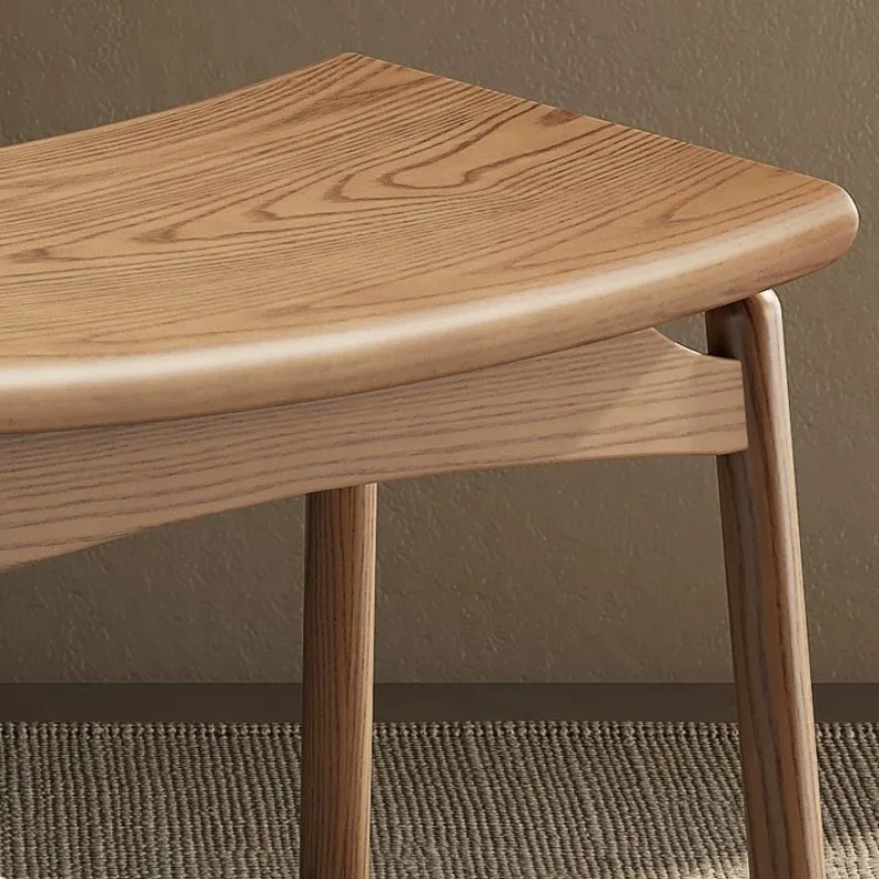 Solid Wood Vanity Stool Traditional Chinese-style Tea-making Vanity Stool Waxwood Home Furniture Taburete De Maquillage ZY40HZD