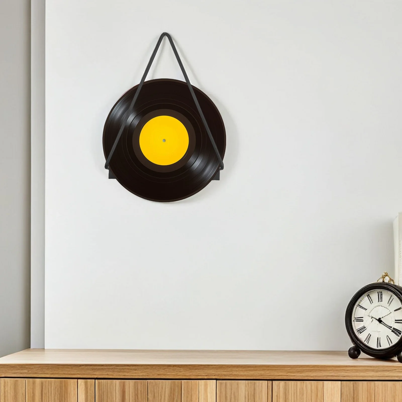 

Metal Wall Mount Vinyl Record Storage Rack Black Iron Shelf for Living Room Bedroom Decor Durable Hanging Shelving