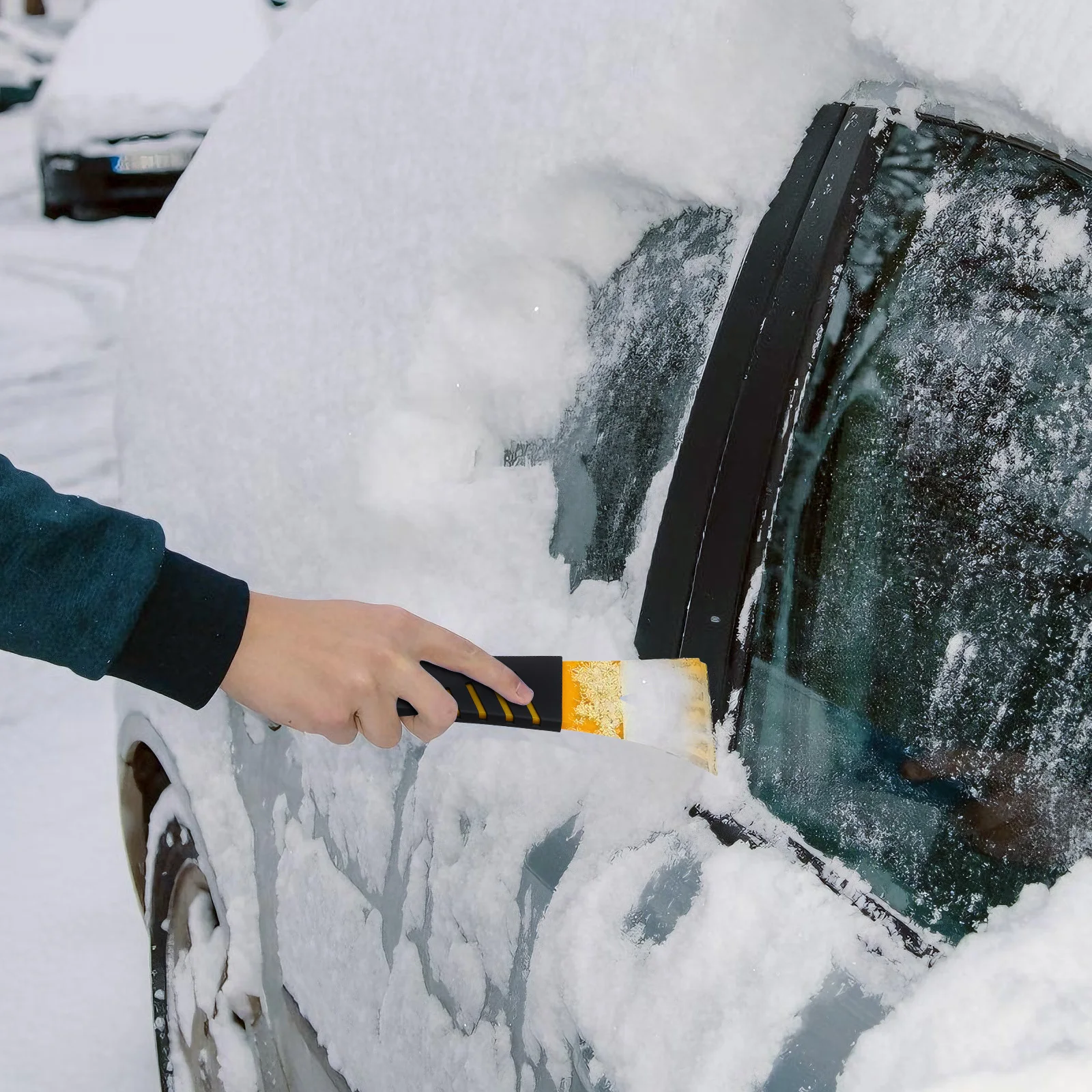 2Pcs Heavy Duty Snow Shovel Chemical Resistant Ice Scraper Humanized Design Car Snow Removal Tool Winter Survival Gear