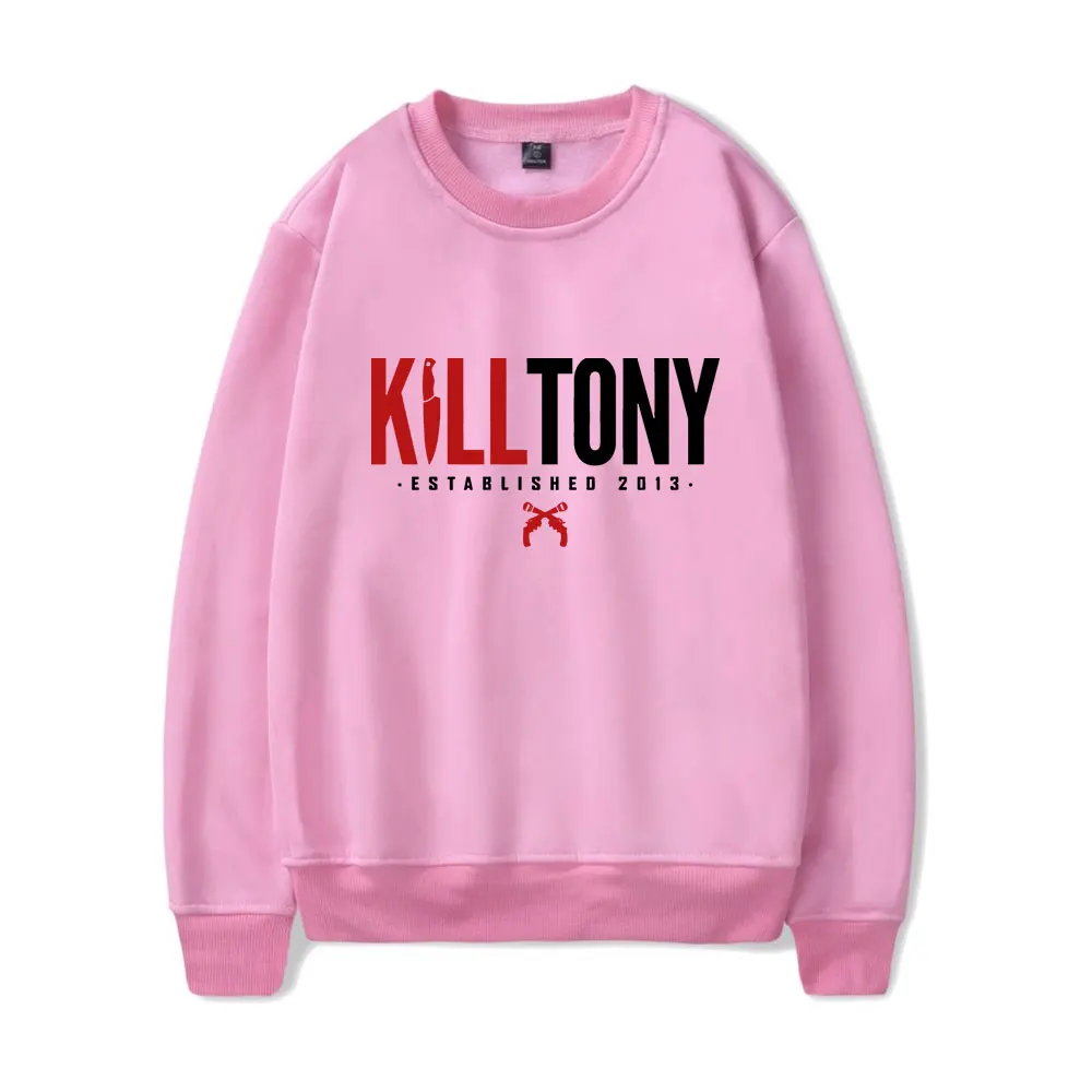 Homens e Mulheres Kill Tony Crewneck Moletons, Pulôver Manga Longa, Roupas da Moda