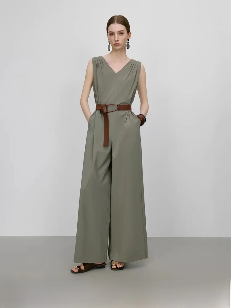 

Ele Svel Jumpsuit Women's Faion Summer New Arrival Van Slane Lightweight Series Cotton Commute Sle