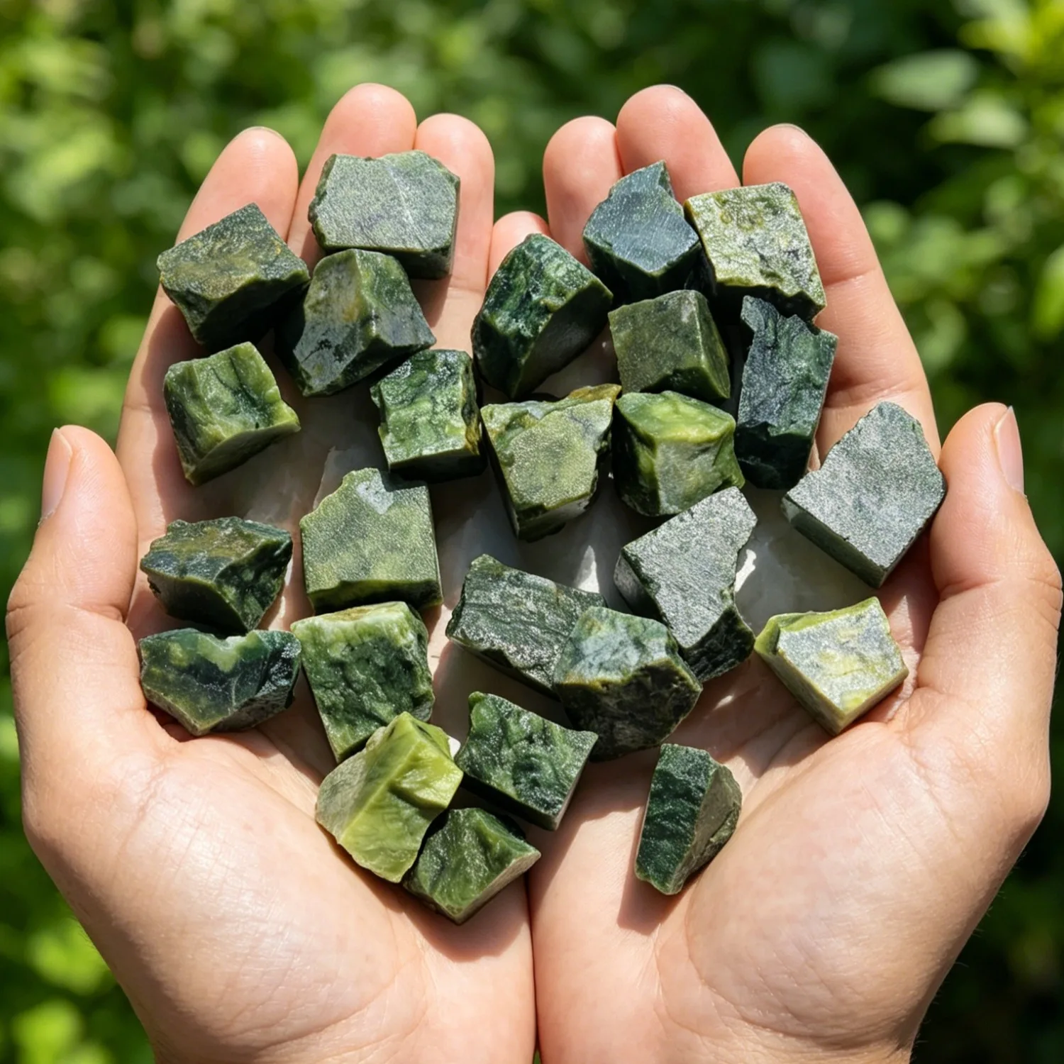 1pc/3pcs Random Natural Jade Rough Stone Natural Rough Crystal Mineral Specimen, Raw Rock Home Decor Collection Gift