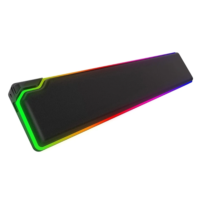 Keyboard RGB Wrist Rest Ergonomic Soft Memory Foam Supported Wrist Rest Pad Relieves Hand Pain for Gaming Office