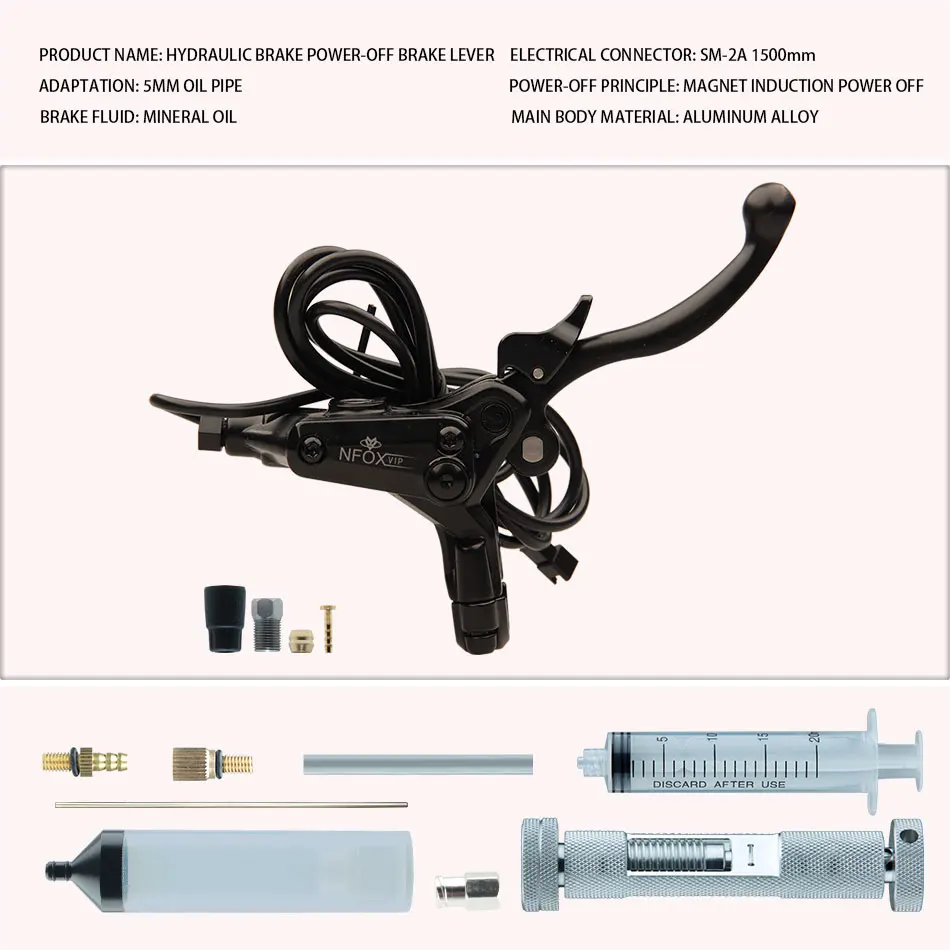 NFOX B015 Parkplatz Hydraulische Abschaltung Öl Bremshebel Elektroroller E-Bike Generation Fahren Bafang Griff Reparatur Dreirad