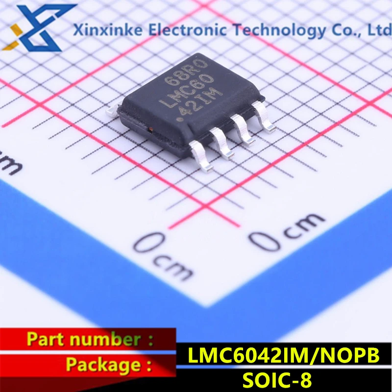 

LMC6042IM/NOPB LMC6042IM SOIC-8 Operational Amplifiers - Op Amps MicroPwr Dual CMOS Op Amp Rail-to-Rail Brand New Original