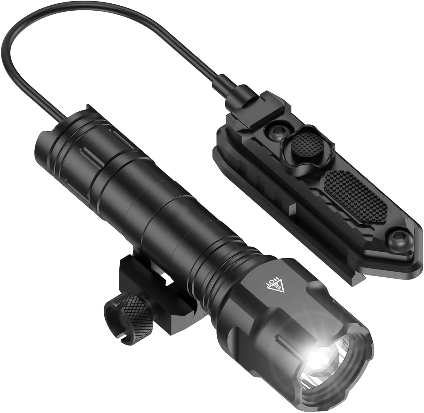 

7007 Tactical Flashlight: Fits Picatinny/M-LOK, Type-C charging, IPX5 & shockproof, 3-mode programmable.