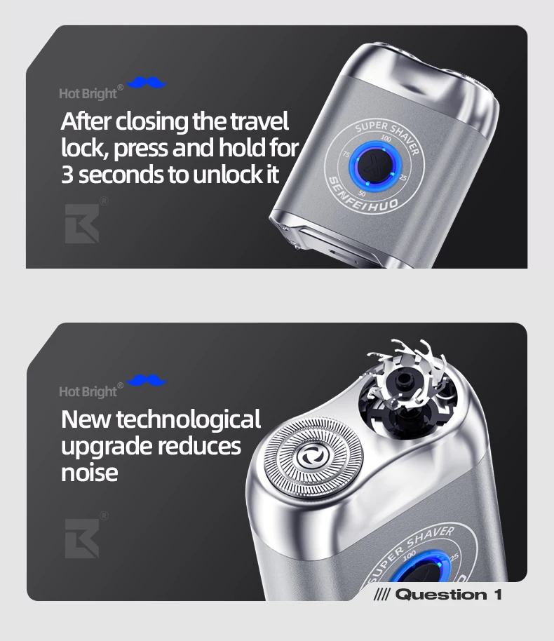 

Новая мини-стальная пушка, электробритва, нож для бороды из алюминиевого сплава, мытая водой, мужская портативная электробритва