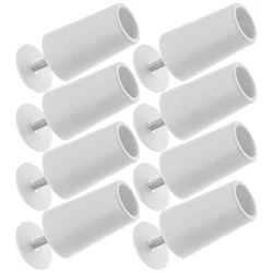 8 Pcs White Blinds Stops Shutters Stopper Roman Roller Accessories Fasteners Button Scroll Wheel Office