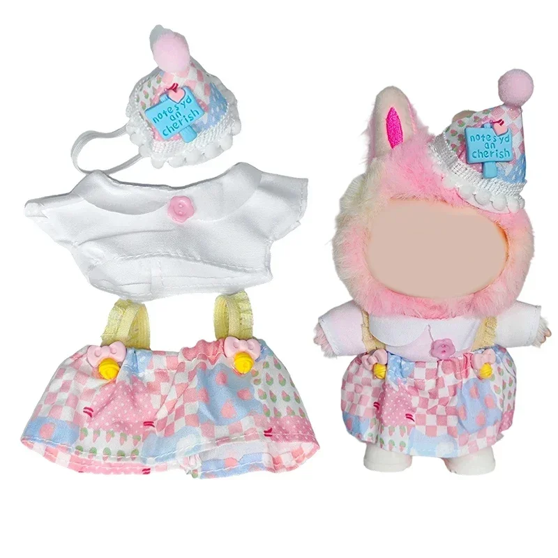 

For 17cm Labubu Clothes Outfit Plush Doll Clothes - Winter Warm Outfit with Jacket & Scarf | Cozy Doll Fashion