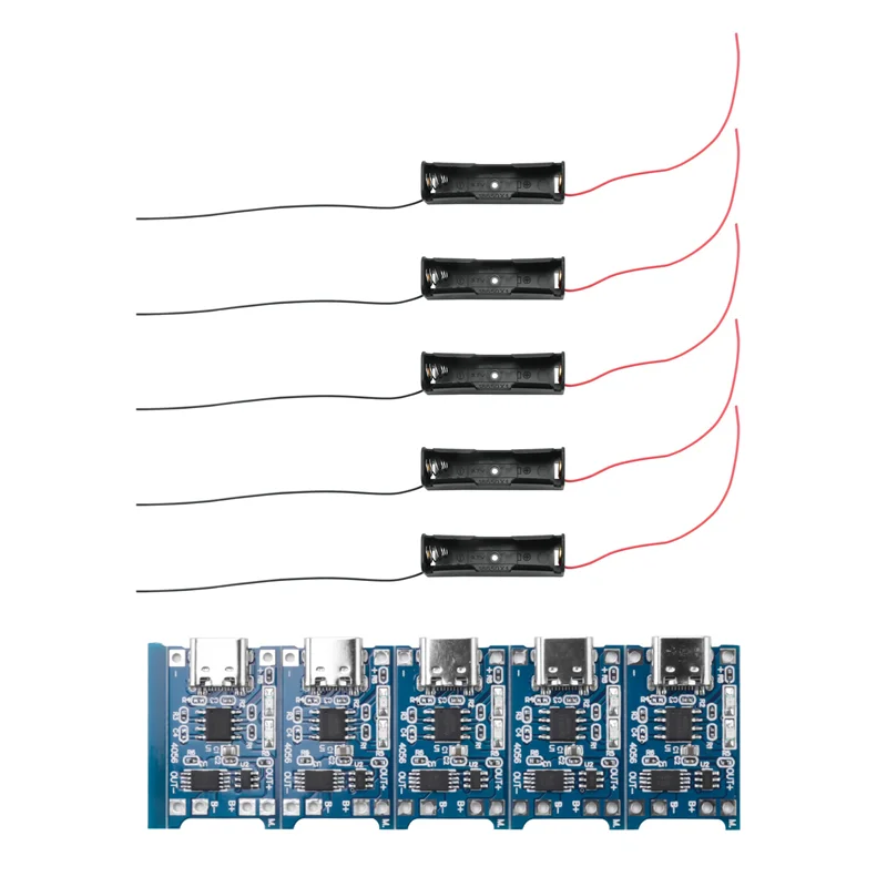 أفضل العروض TP4056 وحدة شحن نوع C USB بطارية ليثيوم شحن مجلس BMS 5 فولت 1A ليثيوم مايكرو USB وحدة شحن حماية