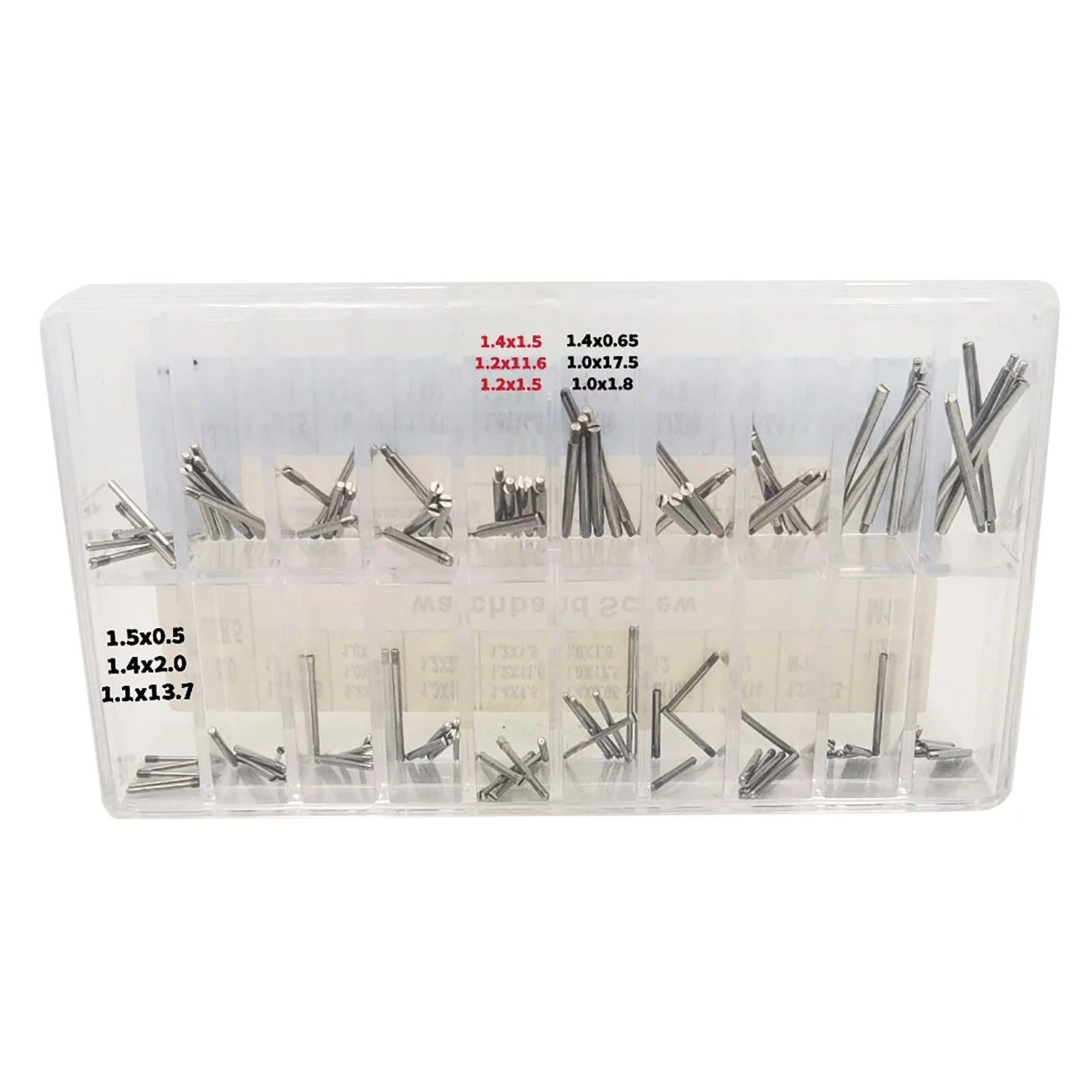 100Pieces 20 Size Watch Screws Rod For Rolex Watch Band Strap Stainless Steel Screw Pin Watch Repair Tools Kit for Watchmakers - view 2