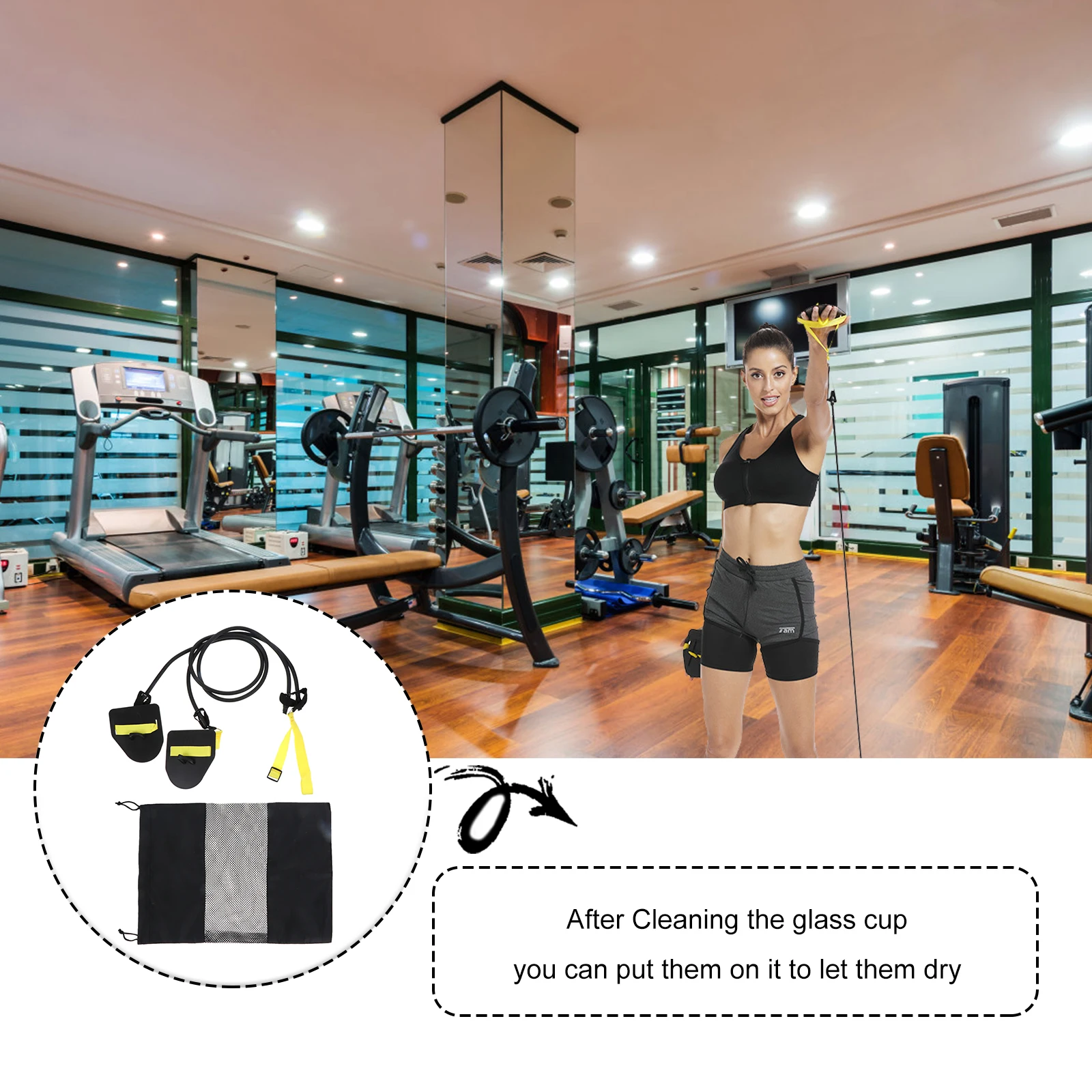 

1pc Swimming Resistance Band Arm Trainer Exercise Strap for Pool Fitness Yoga Strength Training for All