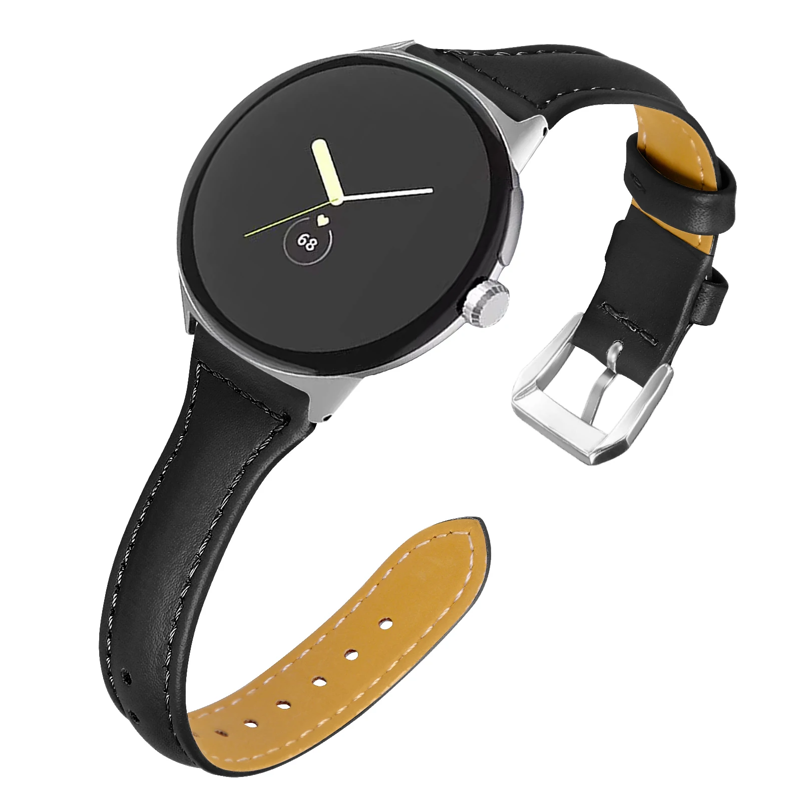 For Google Pixel Watch Leather bands Women Men Watchband Rainbow leather T-Shape bracelet accessories for pixel watch Straps