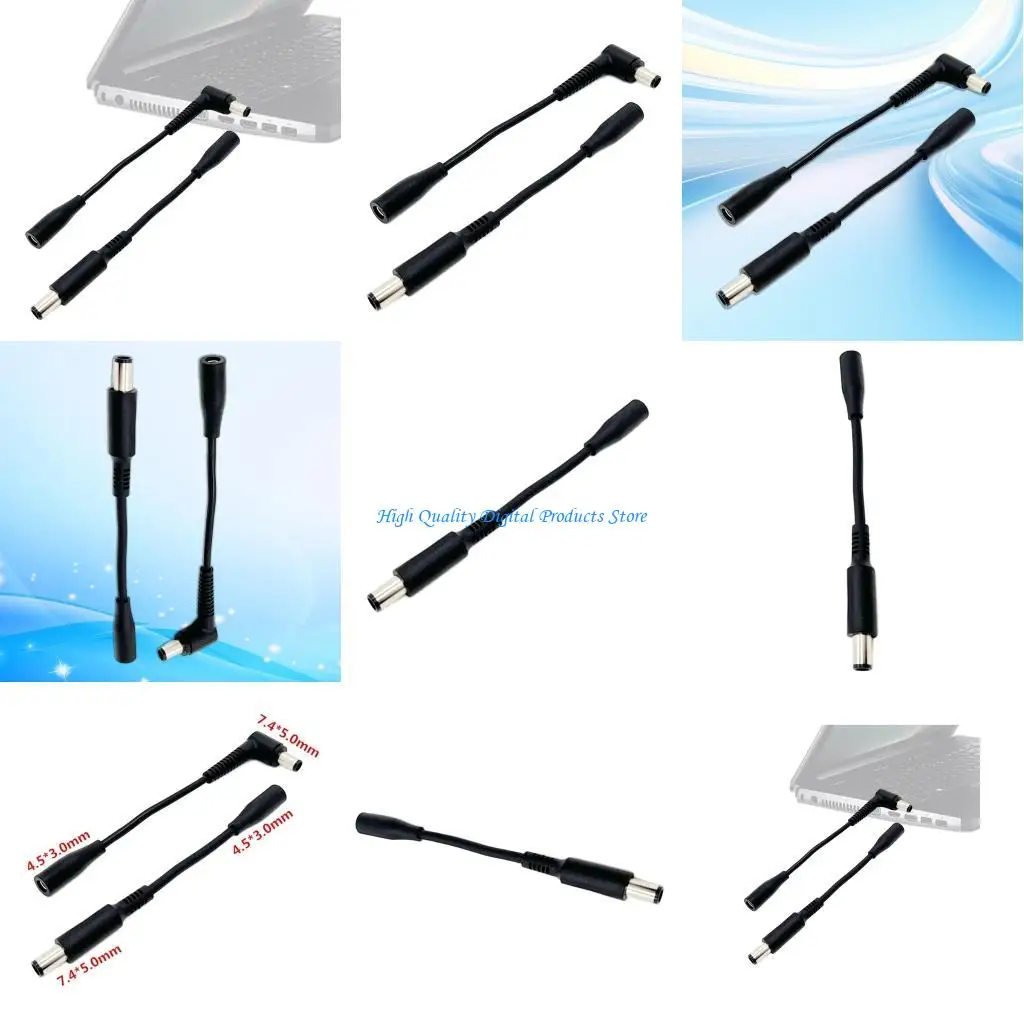 U2JE Praktisches Kabel weiblich DC4.5x3.0mm zu männlich DC7.4 5,0 mm Laptops Ladungskabel