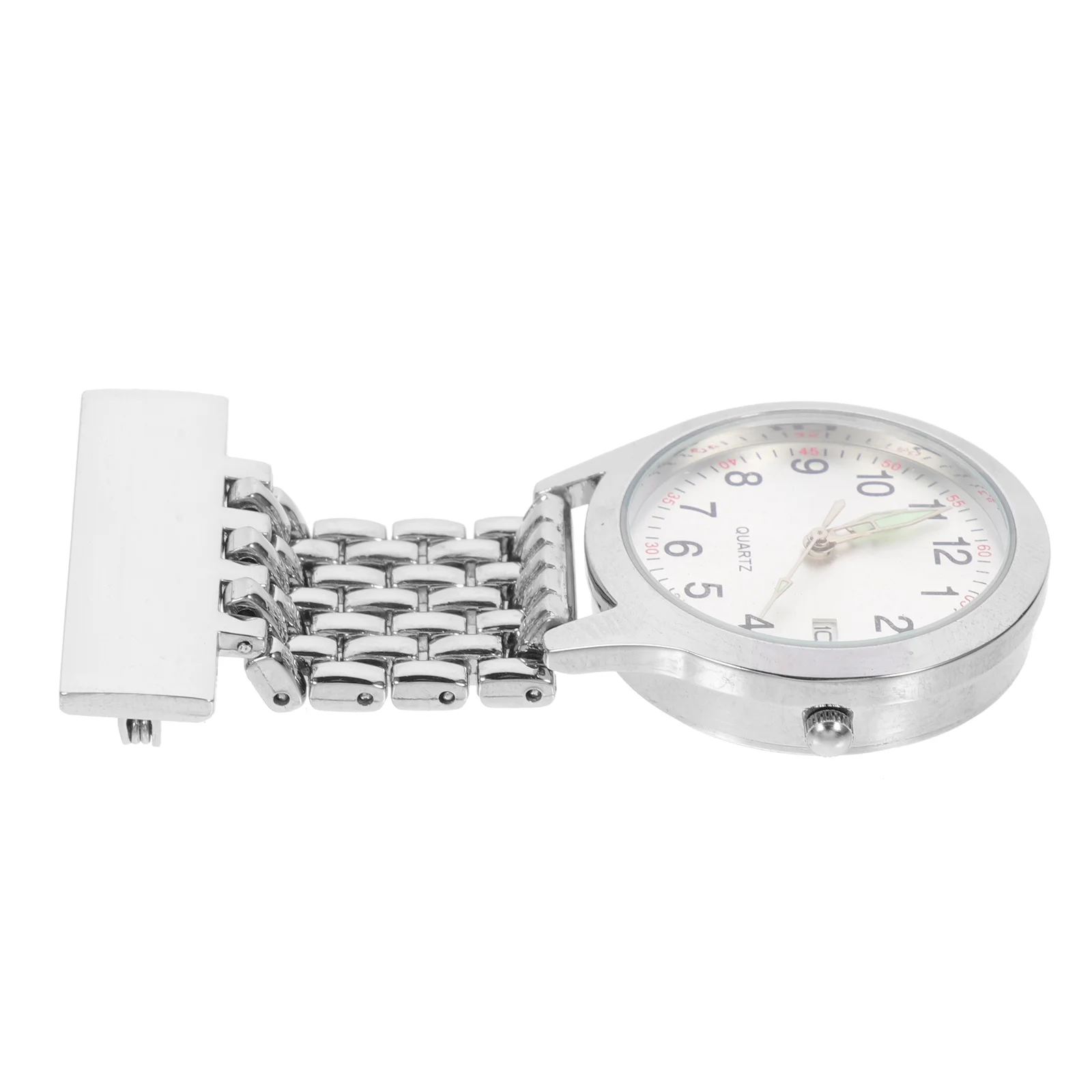 

Digital Display Nurse Watch Premium Alloy Hanging Pocket Watch for Medical Staff Portable Timepiece with Hook Clip LED