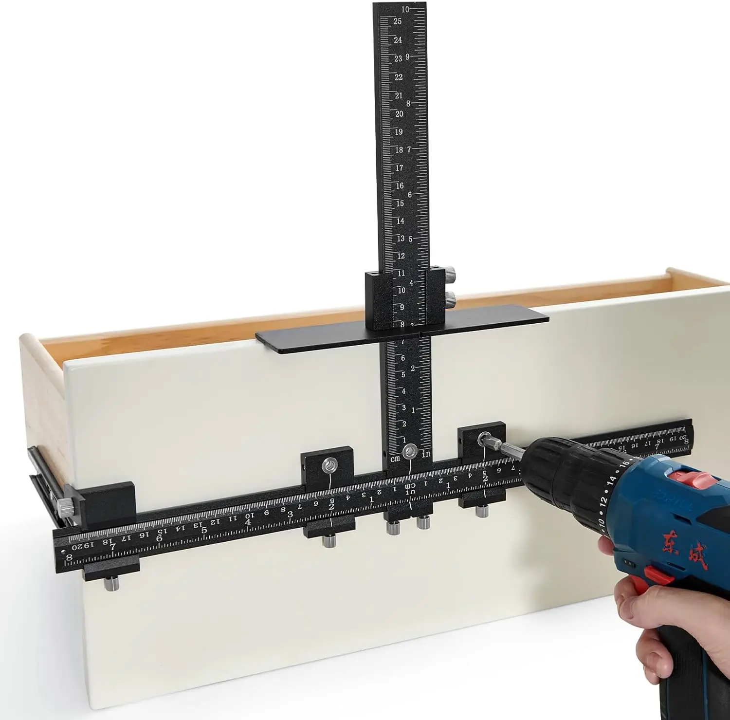 

Приспособление для фурнитуры шкафа, Приспособление для ручки шкафа из алюминиевого сплава с центральным пуансоном, Регулируемый инструмент для шаблона фурнитуры шкафа