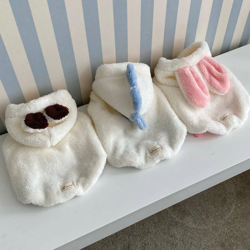 Ropa de lana para perros, ropa blanca con capucha para invierno, abrigo cálido, chaqueta para perros pequeños y medianos, chaqueta para cachorros York Chiwawa, ropa