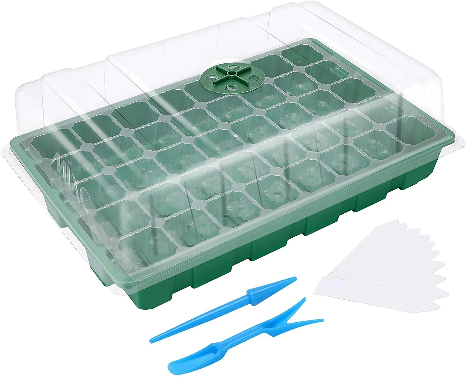 Seed Starter Tray Mini Propagator 40 Cell Tray Plant Plastic Tray With Lids